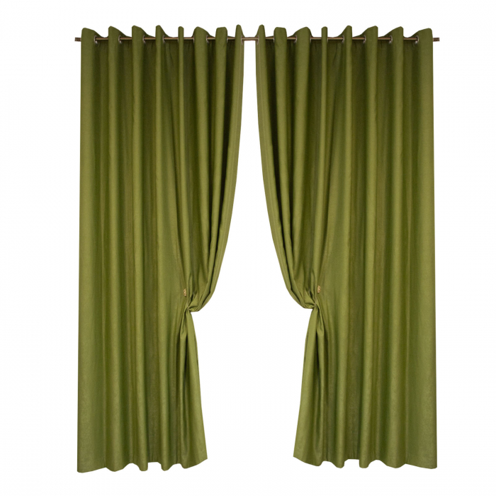 Set draperii soft verde, 2*280x245 cm [1]