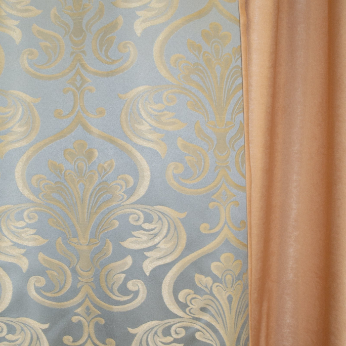 Set draperii bej cu model baroc, 2*180x255 cm [4]