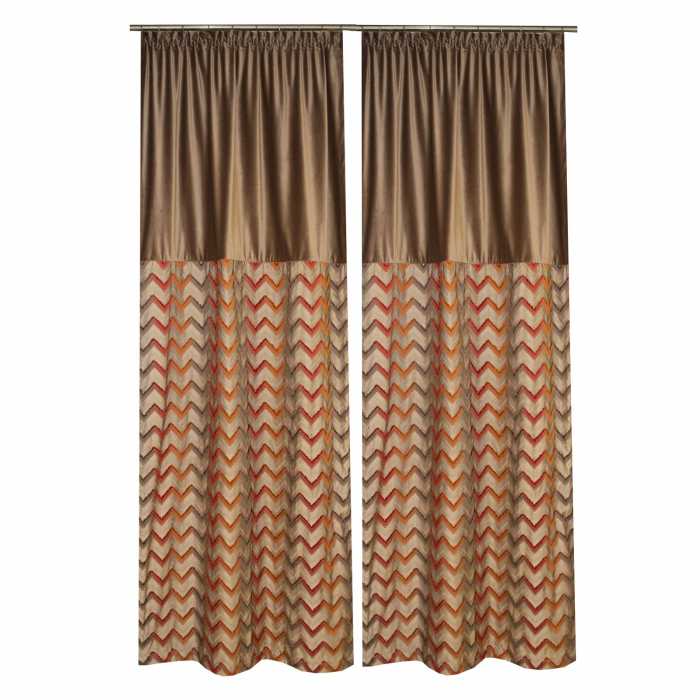 Set draperii zig-zag, 2x110x240 cm [4]