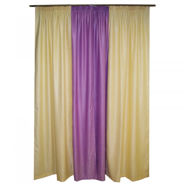 Set draperii soft unt-lila, 2x150x260 cm [2]
