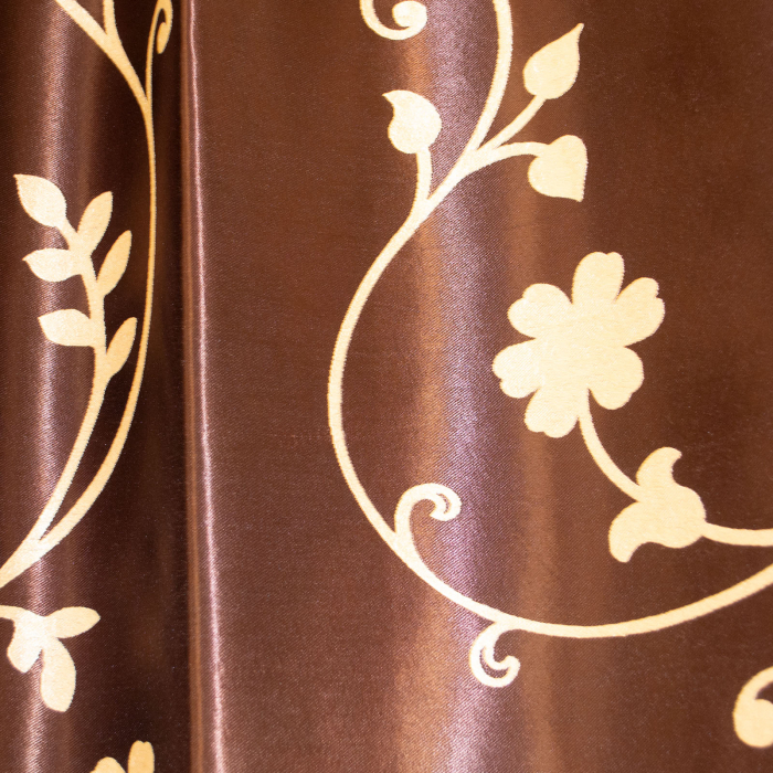 Set draperii blackout wenge cu flori, 2*120x105 cm [2]