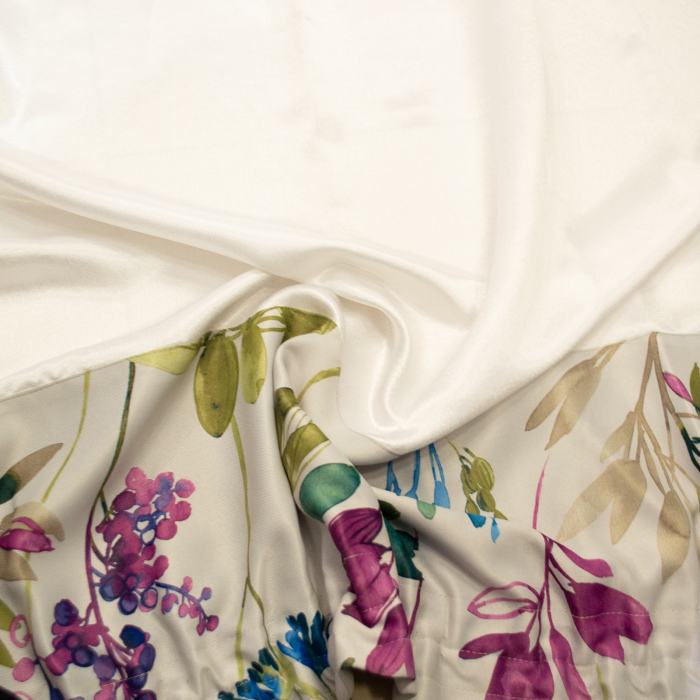 Set draperii Velaria alb cu motiv florar, 2x125x275 cm [2]