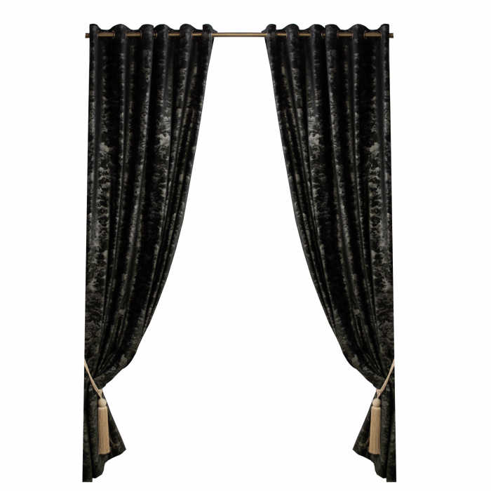 Set draperii Velaria spotlight negru, 2x160x275 cm [2]