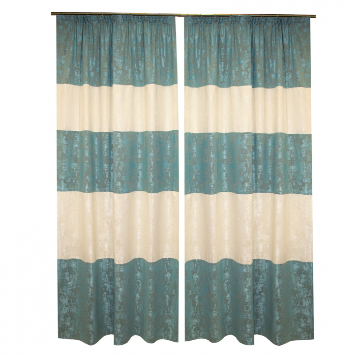 Set draperii Velaria asos turcoaz-unt, 2x150x260 cm [1]