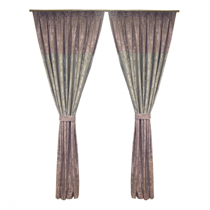 Set draperii Velaria asos gri-lila, 2x190x255 cm [2]