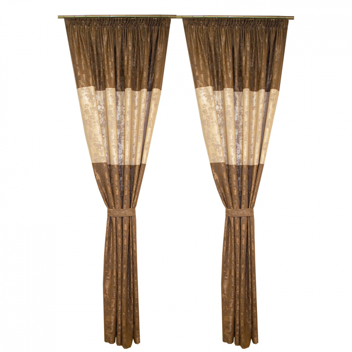 Set draperii Velaria asos wenge, 2x140x250 cm [1]