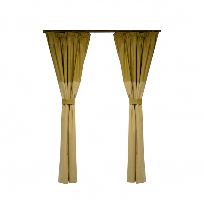 Set draperii Velaria suet auriu, 2x125x180 cm [2]