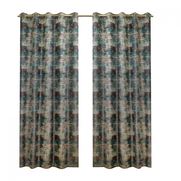Set draperii Velaria veneto petrol cu capse, 2x150x245 cm [1]