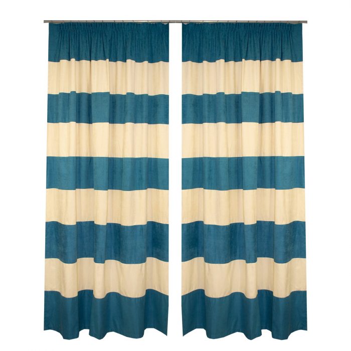 Set draperii Velaria turcoaz/unt, 2x170x250 cm [2]