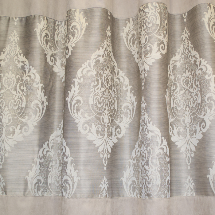 Set draperii Velaria silver cu model baroc, 2*120x225 cm [3]
