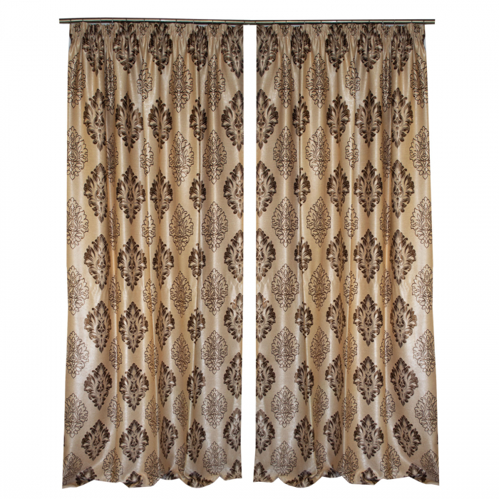 Set cusut draperii Velaria blackout baroc wenge, 2*150x245 cm [2]
