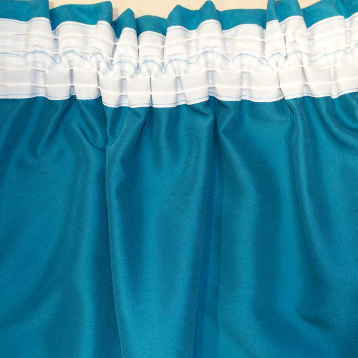 Set draperii Velaria romb gri cu turcoaz, 2x140x280 cm [4]