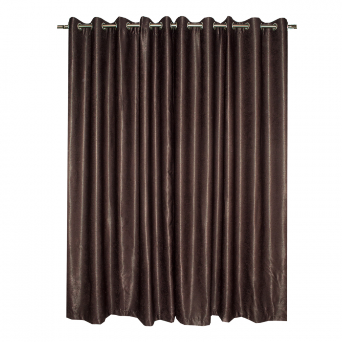 Set draperii Velaria soft wenge cu capse, 2*150x230 cm [2]