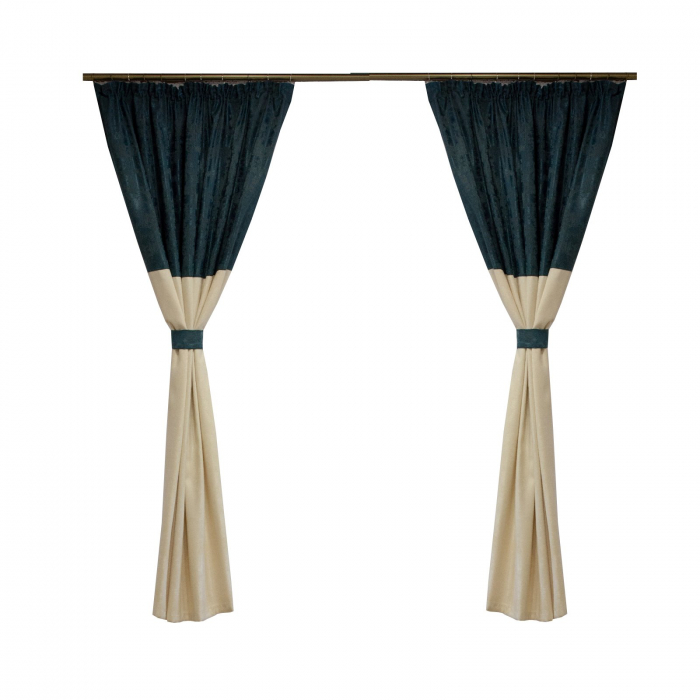 Set draperii Velaria Asos turcoaz marin, 2x145x190 cm [2]