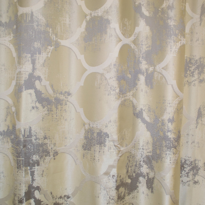 Set draperii Velaria crem cu imprimeu geometric, 2*150x260 cm [2]