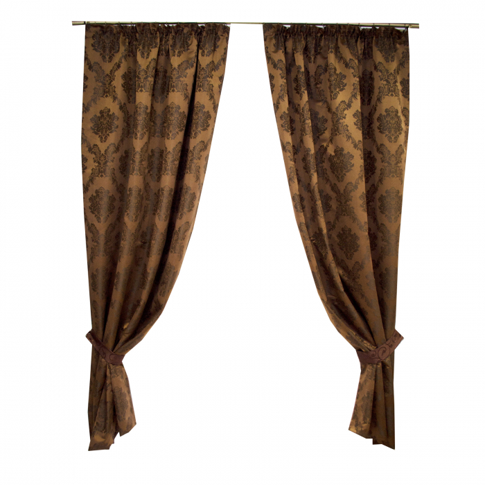 Set draperii Velaria tafta baroc maro 2x145x245 cm [3]