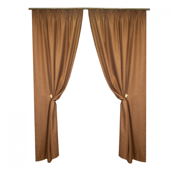 Set draperii Velaria rustic maro, 2x135x240 cm [3]