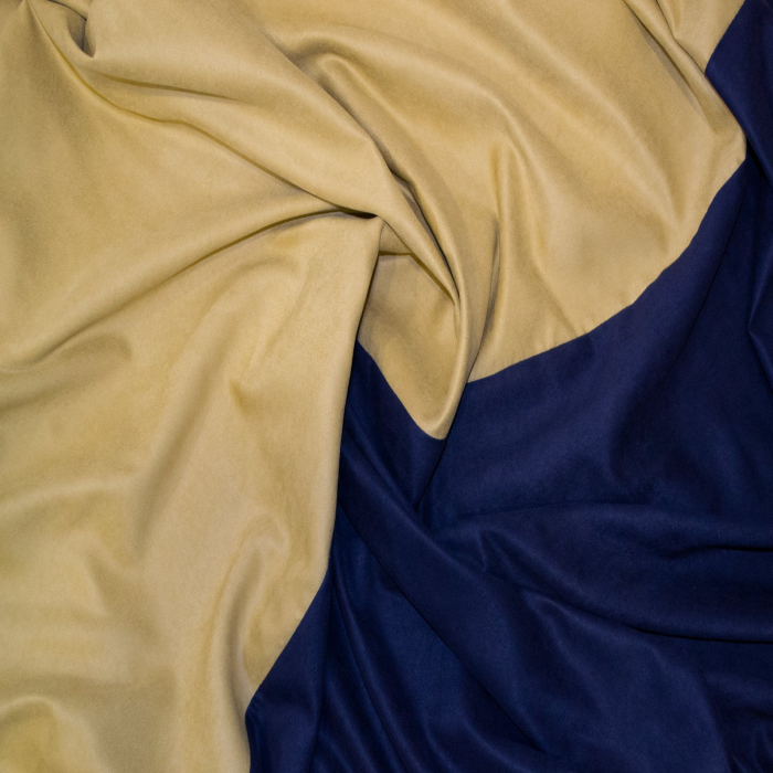 Set draperii Velaria Suet albastru cu auriu, 2x160x250 cm [3]