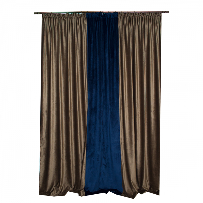 Set draperii Velaria catifea maro, 2x140x270 cm [4]