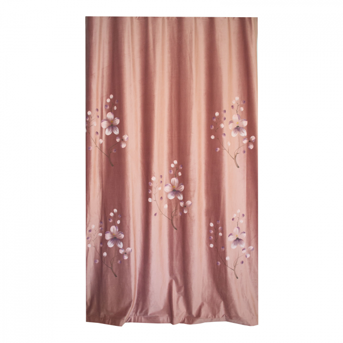 Set draperii Velaria catifea orhidee roz cu rejansa, 2*200x260 cm [2]