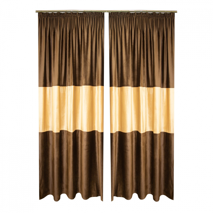 Set draperii Velaria catifea wenge, 2x200x245 cm [2]