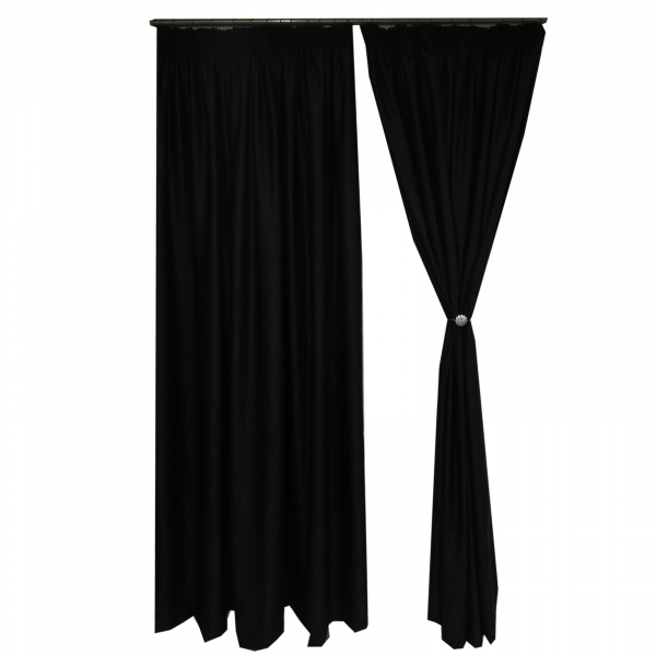 Set draperii Velaria soft negru, 2x185x245 cm [2]
