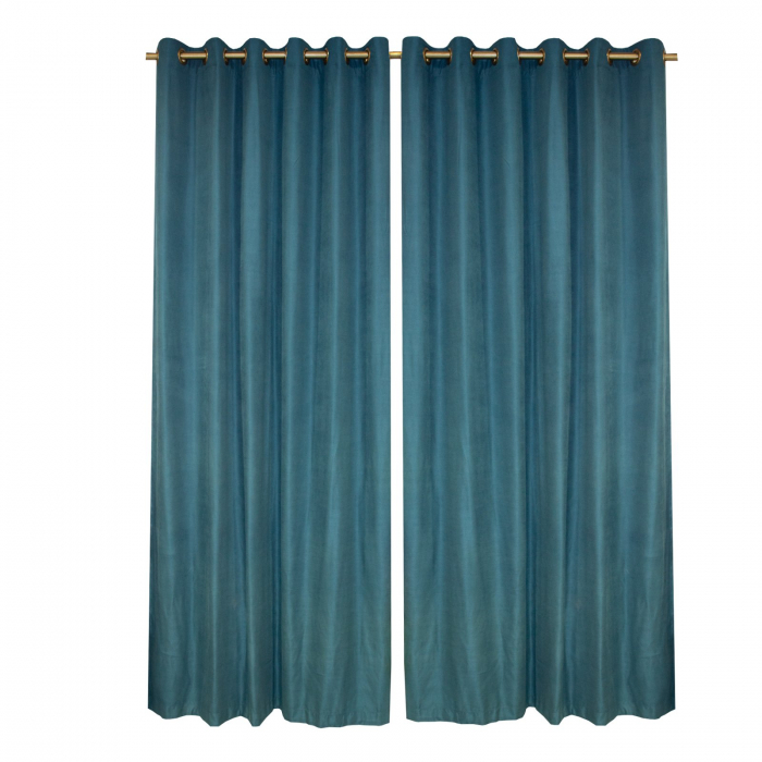 Set draperii Velaria suet turcoaz, 2x160x250 cm [2]