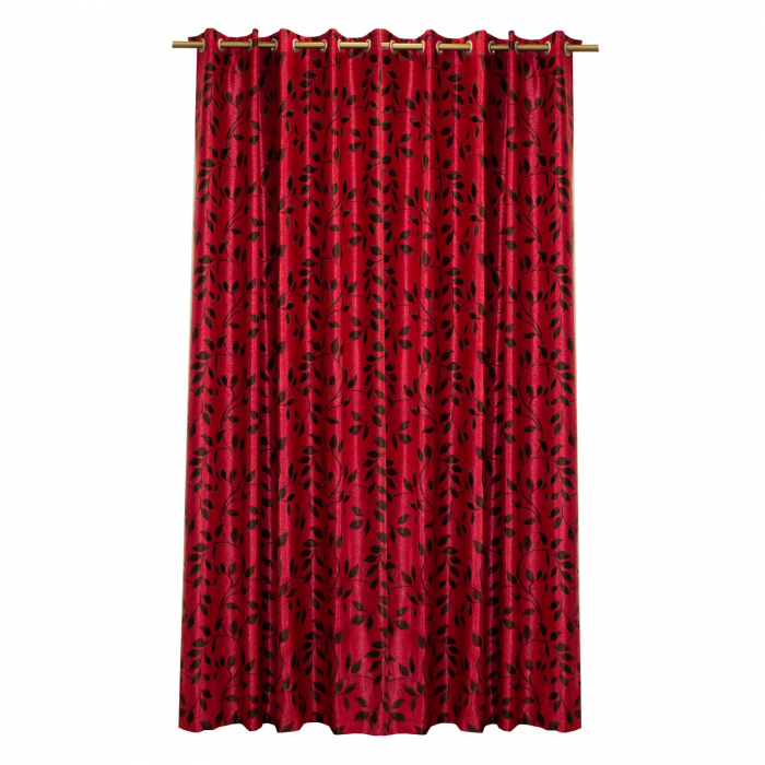 Set draperii Velaria blackout spic rosu cu capse, 2x150x275 [2]