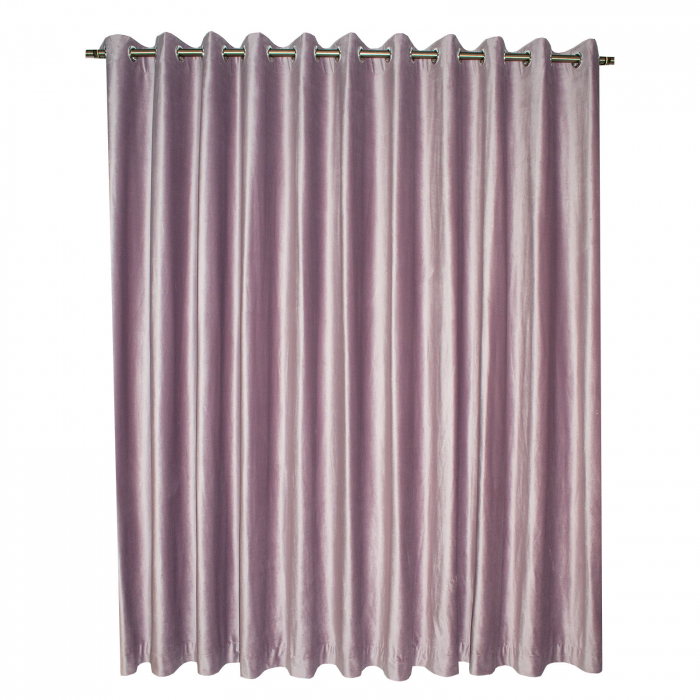 Set draperii Velaria catifea roz prafuit cu capse [2]
