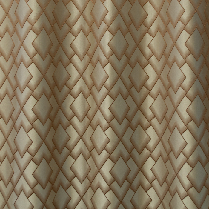 Set draperii Velaria romburi bej cu capse, 2x135x260 cm [2]