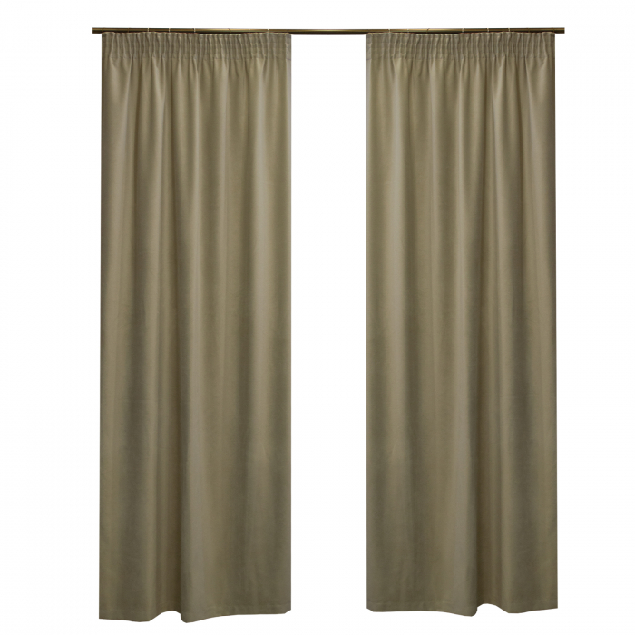 Set draperii Velaria catifea premium gri deschis, 2x130x250 [1]