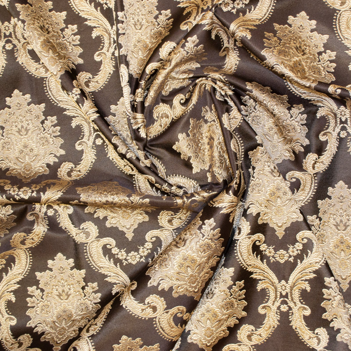 Set draperii Velaria wenge cu imprimeu baroc, 2*125x260 cm [3]