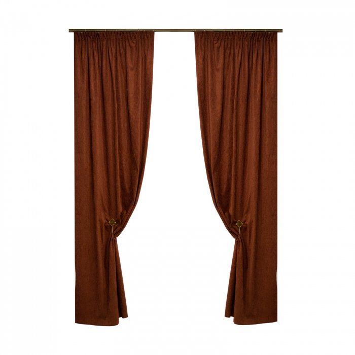 Set draperii Velaria Chenille ciocolata, 2x120x250 cm [2]
