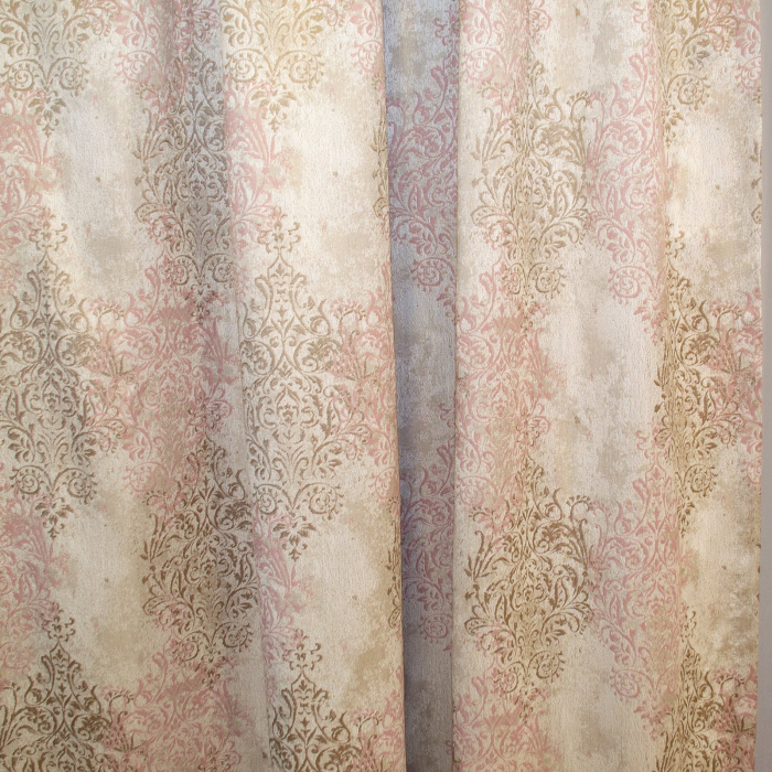 Set draperii Velaria cu imprimeu roz, 2x140x260 cm [2]