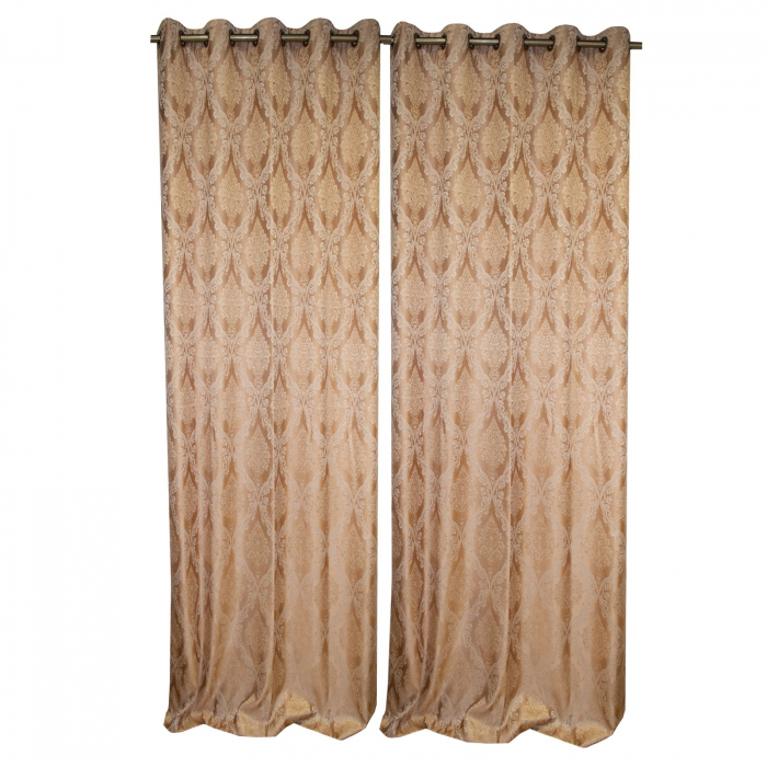 Set draperii Velaria aurii cu imprimeu baroc, 2*150x260 cm [2]