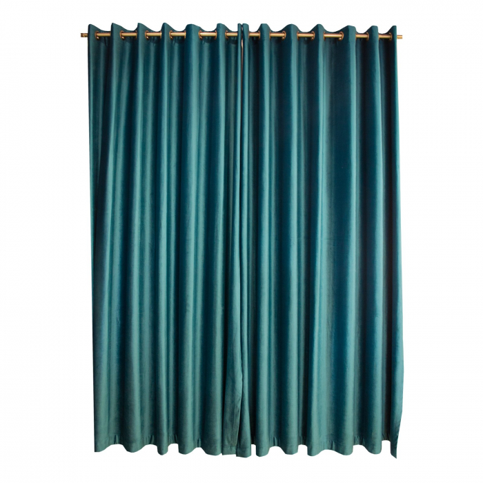 Set draperii Velaria catifea turcoaz, 2x190x250 cm [2]
