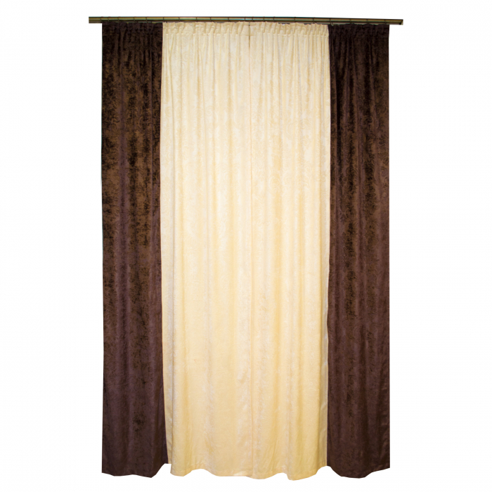 Set draperii Velaria unt-wenge, 2x115x235 cm [2]