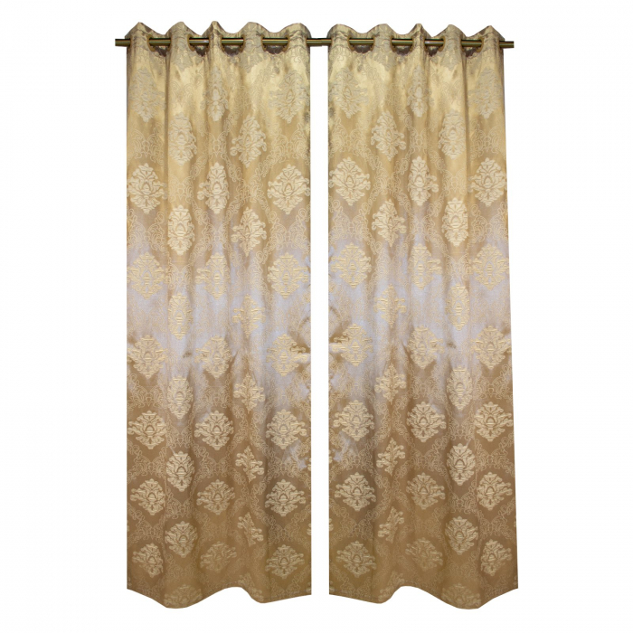 Set draperii Velaria tafta baroc crem, 2x130x250 cm [1]
