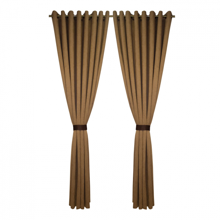 Set draperii Velaria maro cu capse, 2x240x255 cm [2]