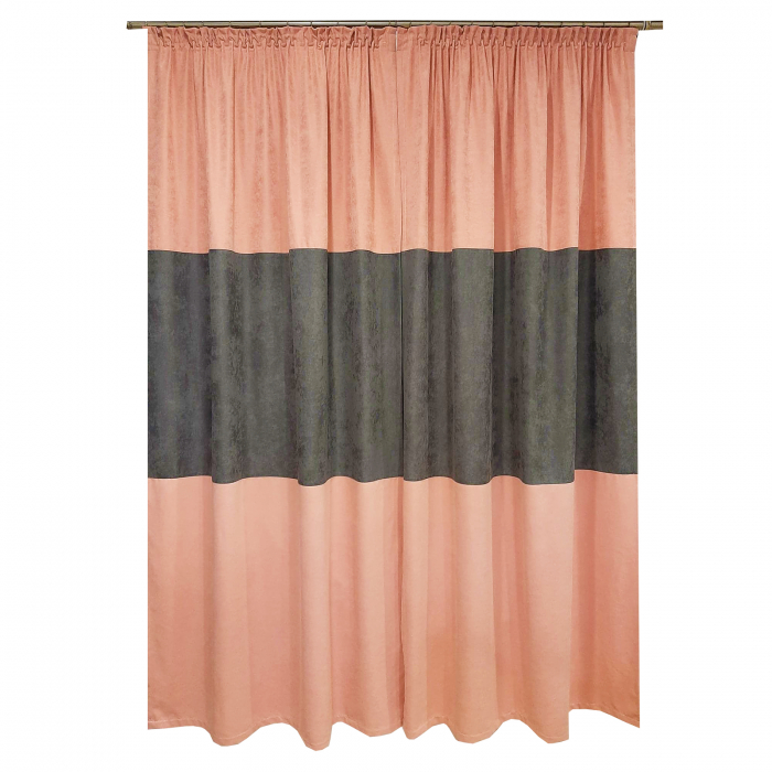 Set draperii Velaria roz-gri, 2x135x240 cm [2]