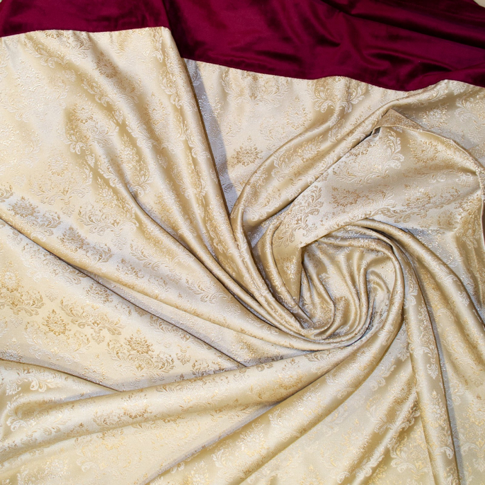 Set draperii Velaria aurii cu model baroc, 2x135x250 cm [2]