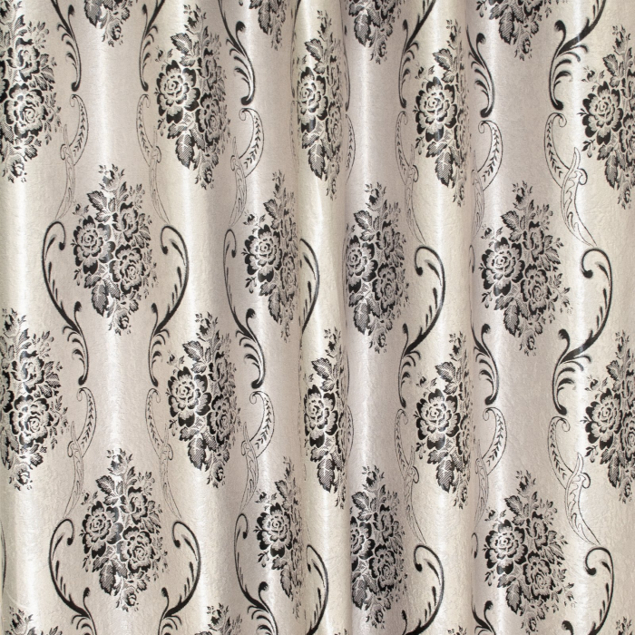 Set draperii Velaria gri cu trandafiri, 2x150x270 cm [2]