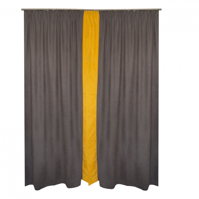 Set draperii Velaria gri-galben, 2*150x260 cm [2]