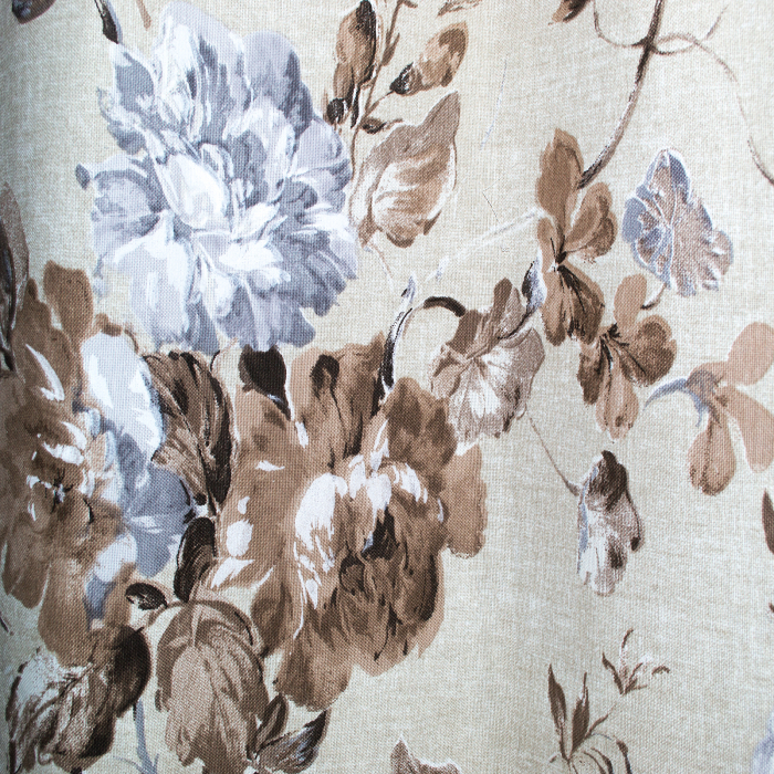 Set draperii Velaria in flori brown cu capse, 2*225x230 cm [5]