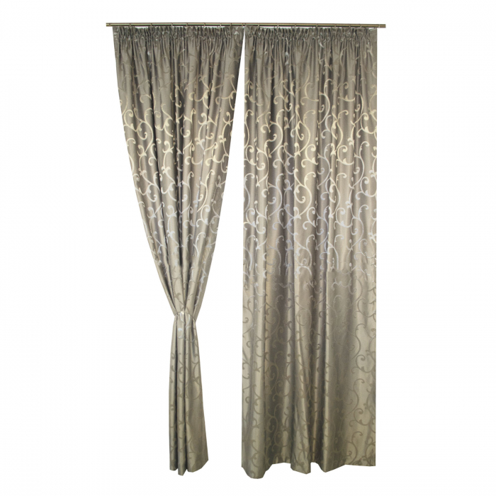 Set draperii Velaria jacard gri cu imprimeu geometric [3]