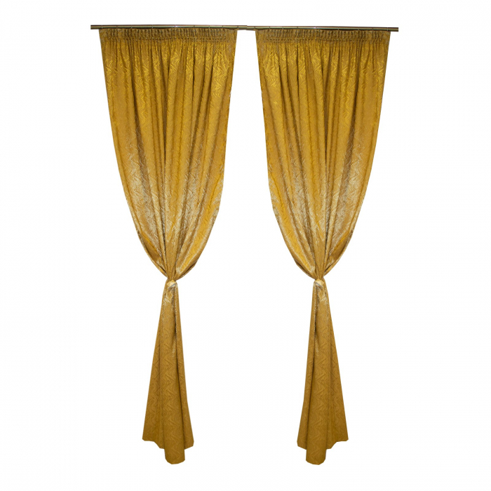 Set draperii Velaria jacard mustar, 2x175x245 cm [3]