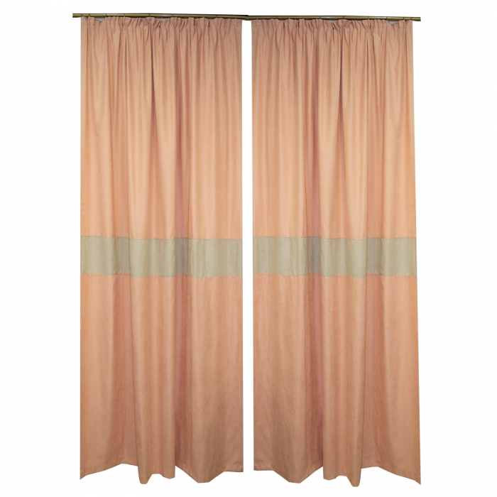Set draperii Velaria suet roz catifelat, 2x155x250 cm [2]