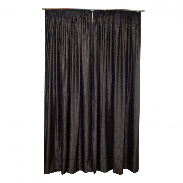 Set draperii Velaria jacard negru, 2*160x260 cm [3]