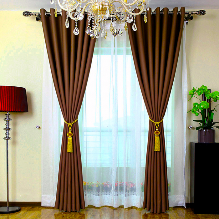 Set draperii Velaria maro catifelat cu capse [2]