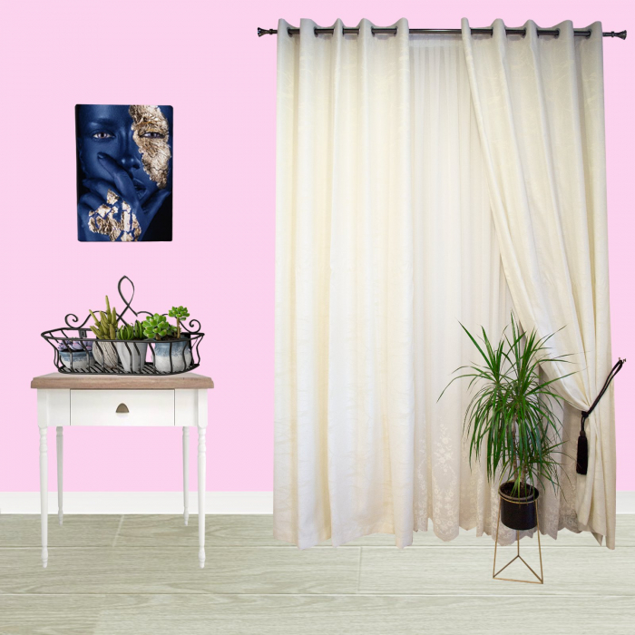 Set draperii Velaria unt cu capse, 2x150x260 cm [3]